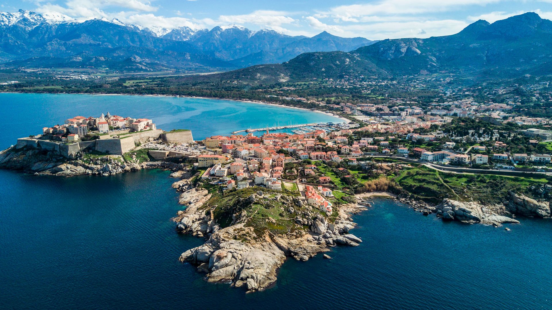 Vue aérienne de Calvi